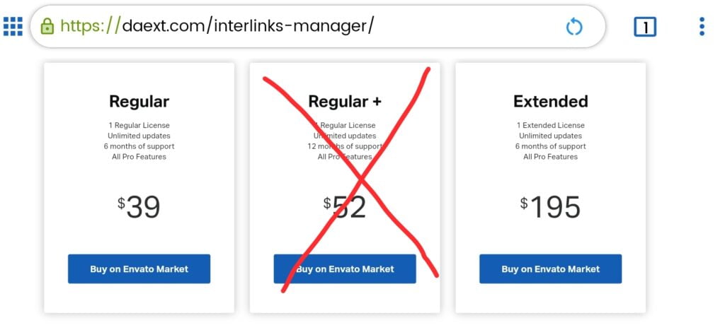 Interlinks Manager Review: Pricing