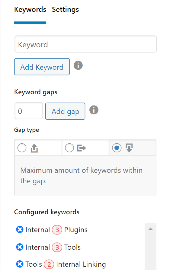 Internal Link Juicer Keyword Editor - Primary