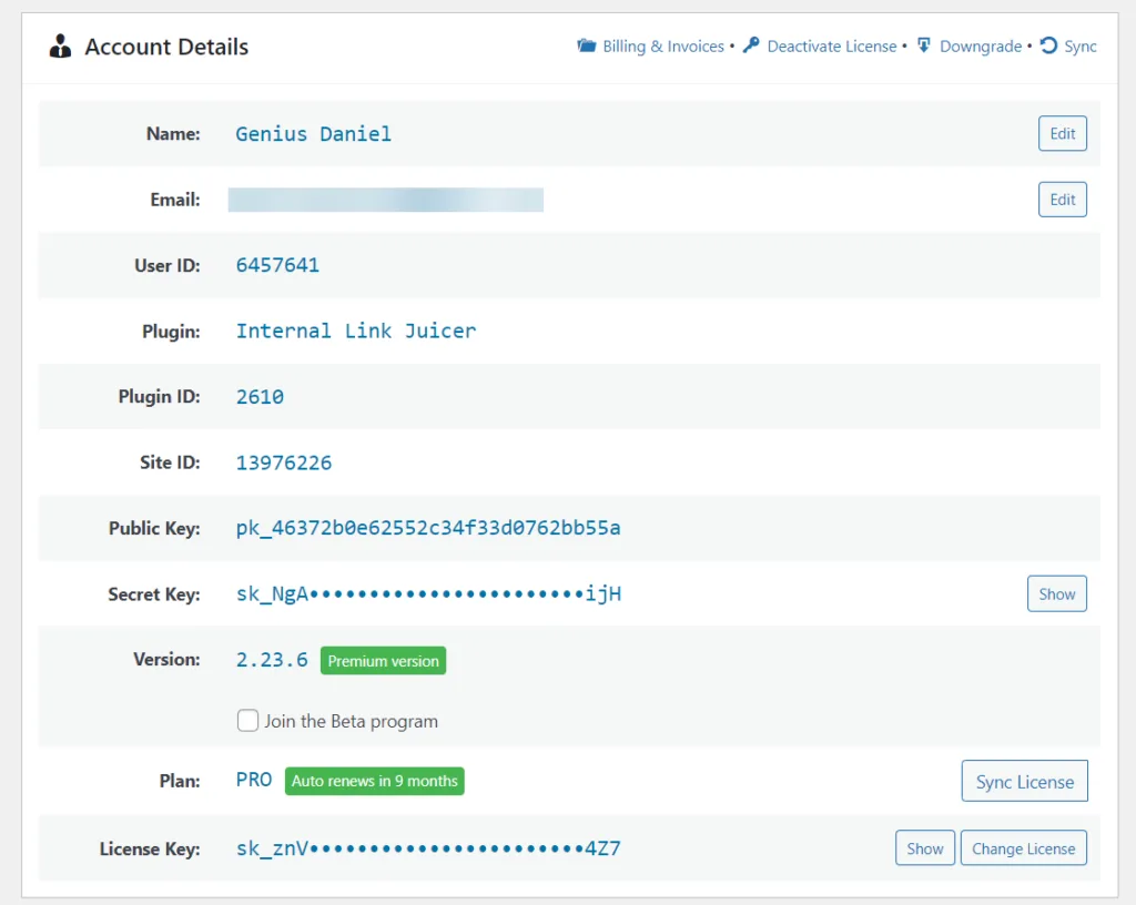 Internal Link Juicer License