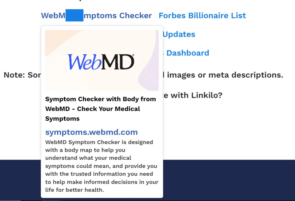 Link Preview tool, Linkilo Review