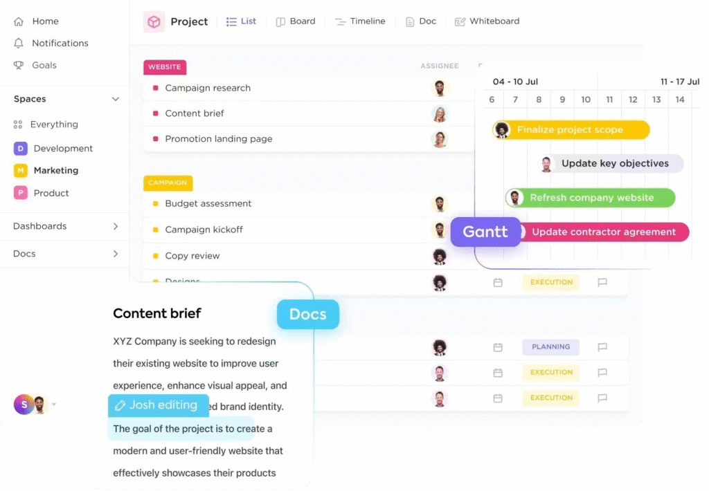 ClickUp, Best AI Tools for Affiliate Marketing