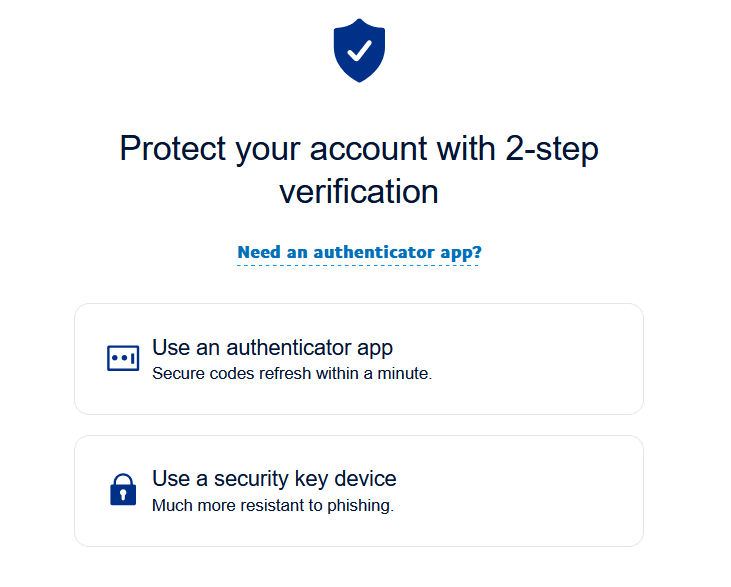 Configure Two-Factor Authentication (2FA) Immediately
